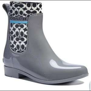 COACH ankle rain boots